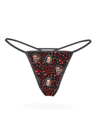 Custom Face Print Thong Personalized with Photos for Valentine’s Day