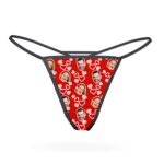 Custom Couples Face Hearts Thong Personalized Romantic Gift Underwear