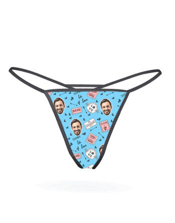 Custom Love Stamps Thong for Women – Personalized Unique Lingerie