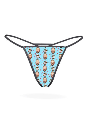 Custom Nutty About You Personalized Face Photo Thong Underwear