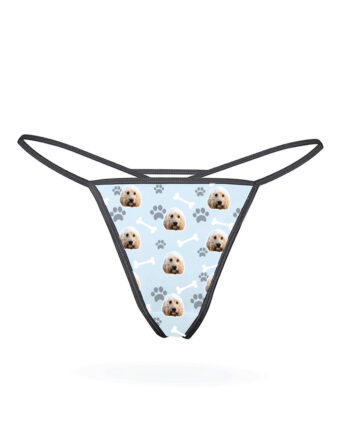 Custom Dog Face Thong Personalized Pet Print Sexy Underwear